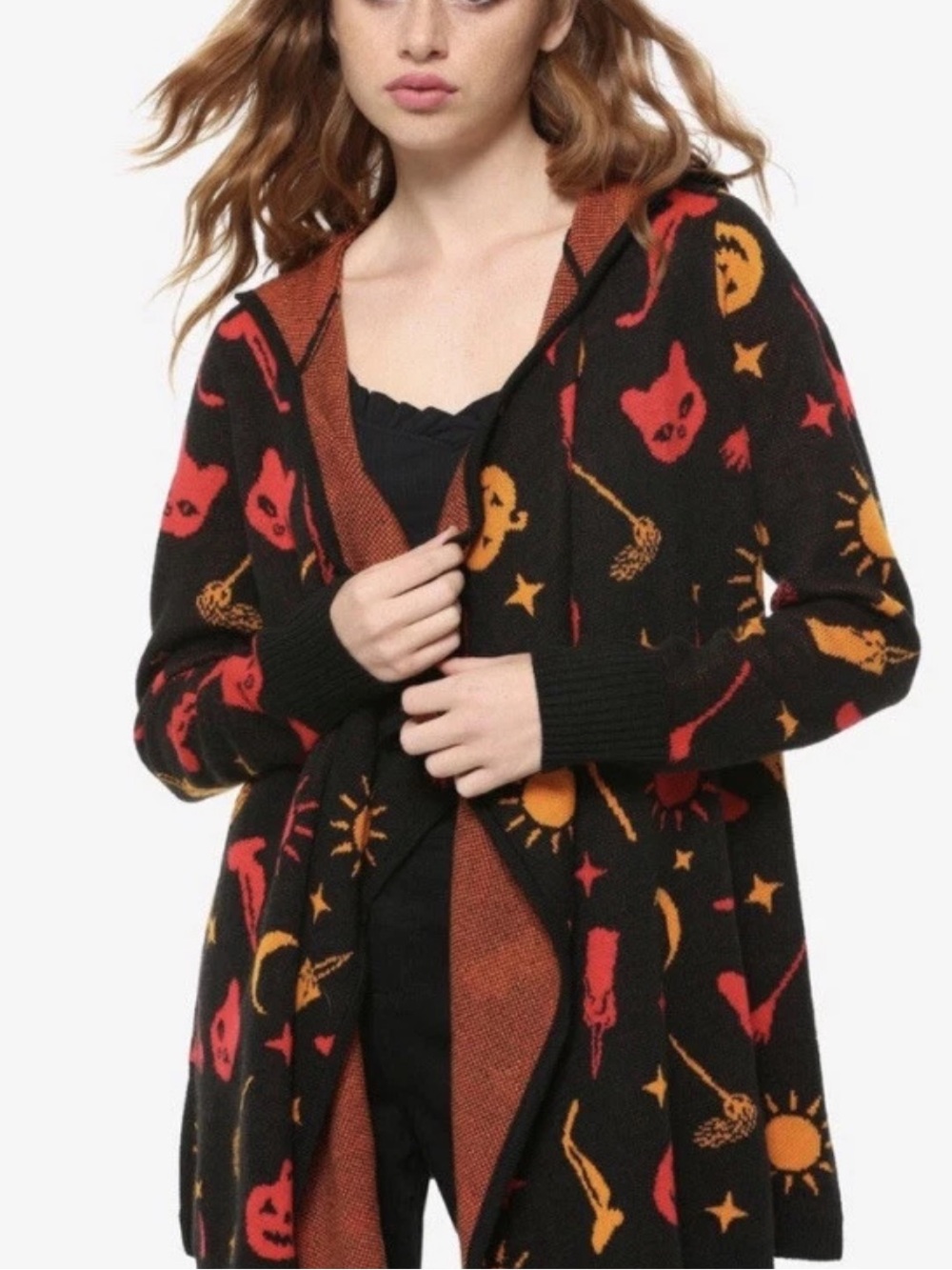Disney Her Universe Hocus Pocus Dani Open Front Cardigan Sweater Halloween